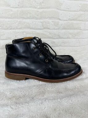 Mens Uggs Leighton Black Leather Chukka Boots Size 12 1001901
